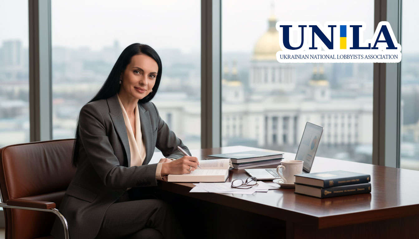 NALU Board Member Iryna Shapovalova prepares a manual