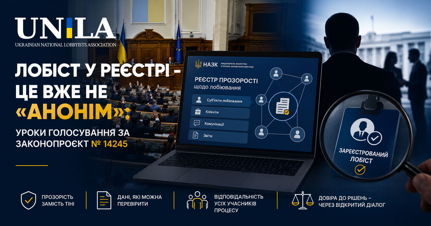 The first public lobbying campaigns in Ukraine demonstrate that the Transparency Register is a game-changer. NALU analyzes how the disclosure of information about lobbyists, their clients, and their communications influences the political process and shapes a new culture of interaction between business and government.