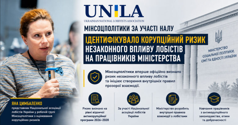The Ministry of Social Policy has officially identified a new corruption risk—the possibility of lobbyists exerting unlawful influence on ministry employees.
